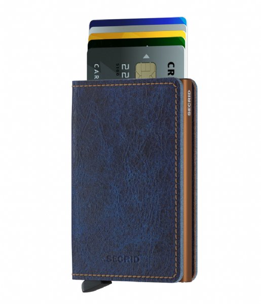 Secrid Card holder Slimwallet Indigo rust blue