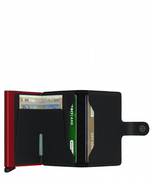 Secrid Card holder Miniwallet Matte black & red