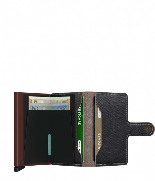 Secrid Card holder Miniwallet Saffiano Brown