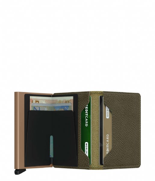 Secrid Card holder Slimwallet Saffiano Olive