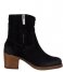 Shabbies  Ankle Boot Mid Woven Suede woven suede off black