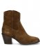 Shabbies Cowboy boot Ankle Boot 7 Cm With Zipper Nubuck warm brown