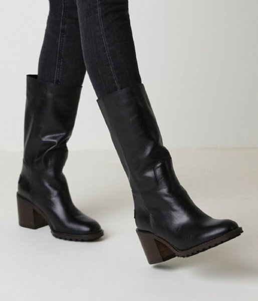 Shabbies Boots Boot Shiny Grain Leather Black