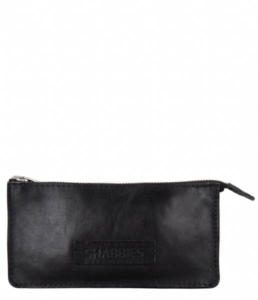Shabbies Zip wallet Wallet M Vegetable Tanned Leather Black