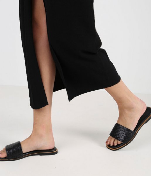 Shabbies Sandal Slipper Woven Soft Nappa Black (0004)