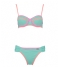 Shiwi Bikini Bikini Padded Balcony Ethnic Colourblock Cup B/C mint turquoise (612)