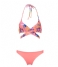 Shiwi Bikini Bikini Wrap Top Tropical Flower bright coral (207)
