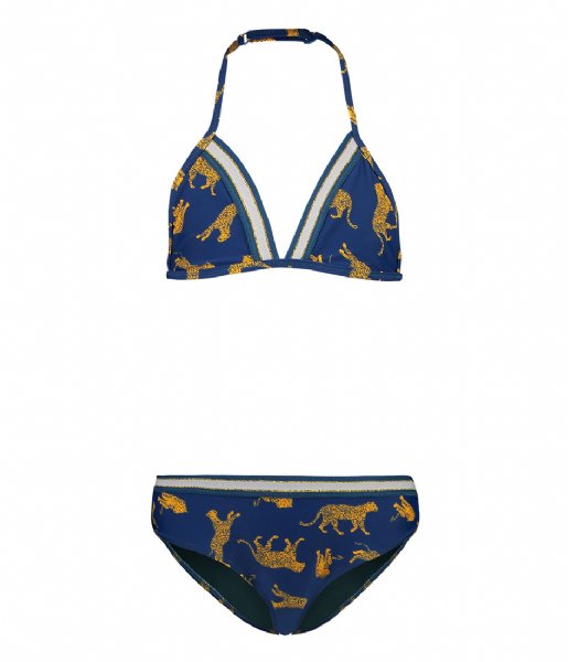 Shiwi Bikini Girls Triangle Bikini Leopard teal blue