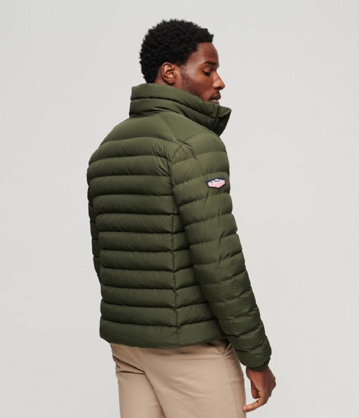 Superdry jacket Fuji Print Padded Jacket Dark Moss Green (1IP)