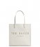 Ted Baker Shopper Crinion Crinkle Small Icon Bag Ivory White