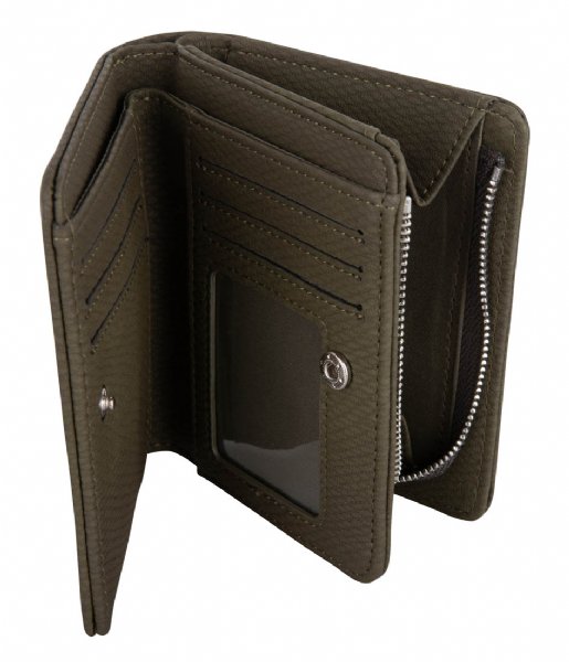 The Little Green Bag Zip wallet Purse Elda Army Green (983)
