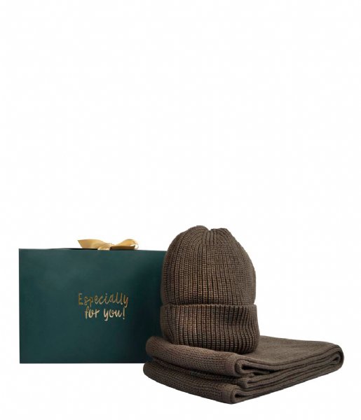 The Little Green Bag Scarf Giftbox Classic Men Beanie and Scarf Grape Leaf (936)