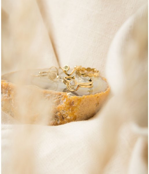 The Little Green Bag Ring Eclipse Ring X My Jewellery gold colored