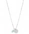 The Little Green Bag Necklace Coin With Amazonite Gem Necklace X My Jewellery silver colored