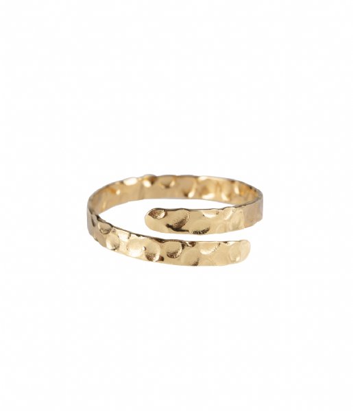 The Little Green Bag Ring Enfold Ring X My Jewellery gold colored