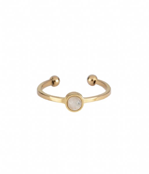The Little Green Bag Ring Moon Ring X My Jewellery gold