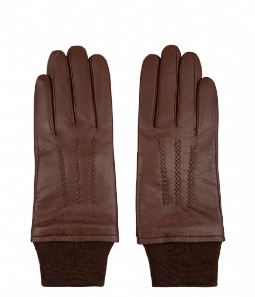 The Little Green Bag  Leather Touchscreen Gloves Skopun Auburn (508)