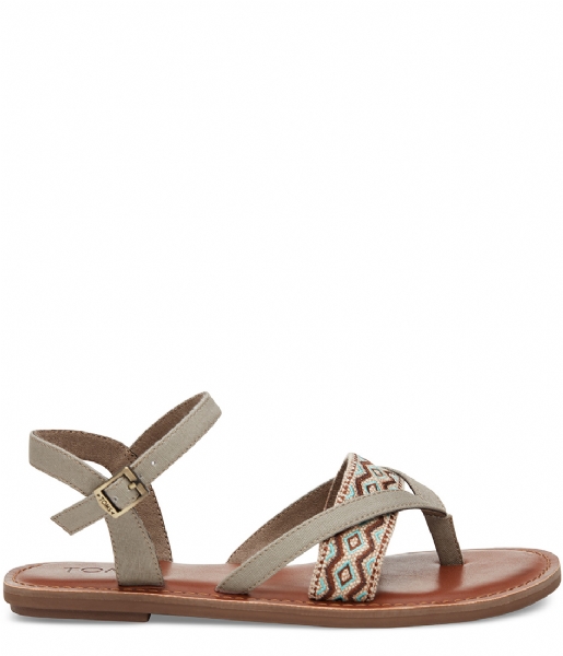 TOMS Sandal Sandals Lexie Embroidery desert taupe canvas (10009829)