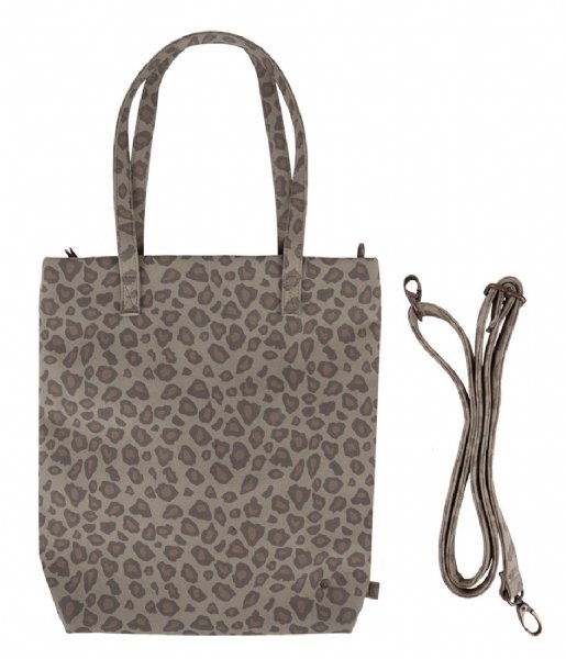 Zusss Shopper Basic Shopper leopard zand