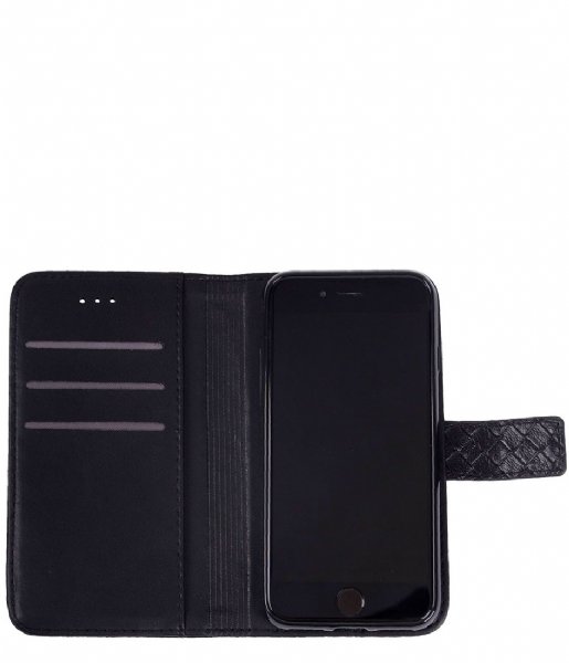 Zusss Crossbody bag Mooi Telefoonhoesje iPhone 7/8 zwart gewafeld
