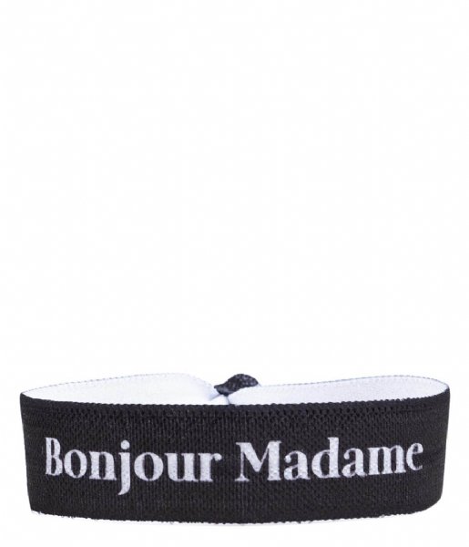 Zusss Bracelet Elastisch Armbandje Bonjour Madame zwart