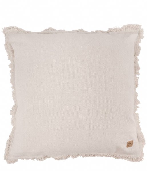 Zusss Decorative pillow Kussen Met Franjes 45X45cm Krijt