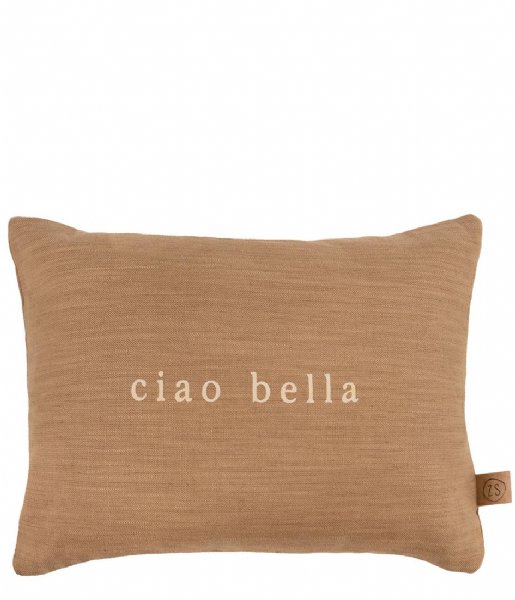 Zusss Decorative pillow Kussen Ciao Bella 35X25cm Kaki