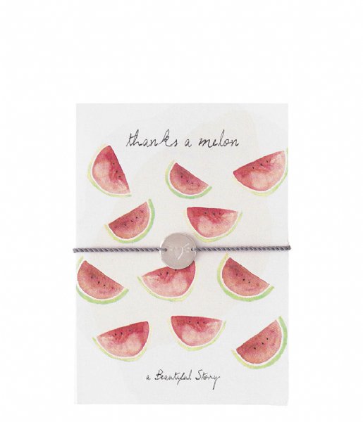 A Beautiful Story Bracelet Jewelry Postcard Watermelons zilver