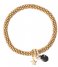 A Beautiful Story Bracelet Jacky Black Onyx Star Gold Plated Bracelet gold plated (BL22456)