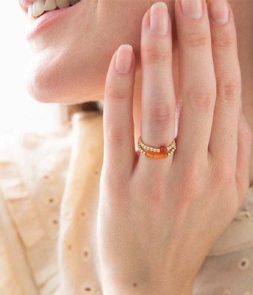 A Beautiful Story Ring Beauty Carnelian Gold Filled Ring S/M gold filled (BL23475)
