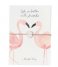 A Beautiful Story Bracelet Jewelry Postcard Flamingos silver plated (JP00034)