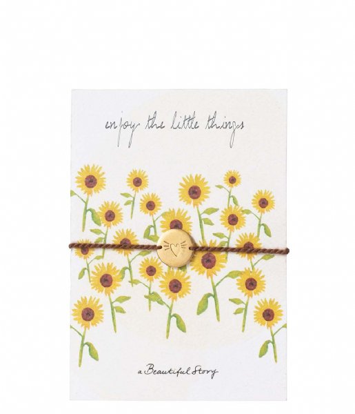 A Beautiful Story Document map Jewelry Postcard Sunflowers Gold