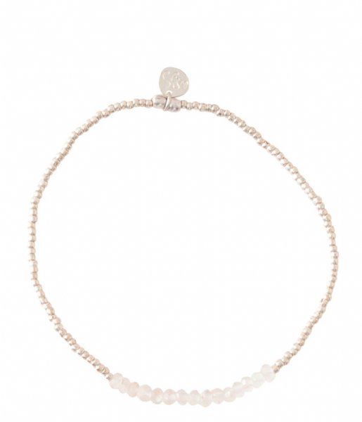 A Beautiful Story Bracelet Refined Rose Quartz Silver Plated Bracelet silver plated (BL24135)