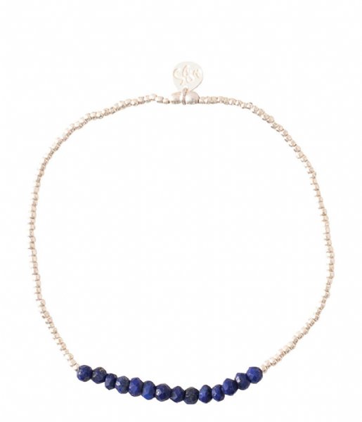 A Beautiful Story Bracelet Refined Lapis Lazuli Silver Plated Bracelet silver plated (BL24835)