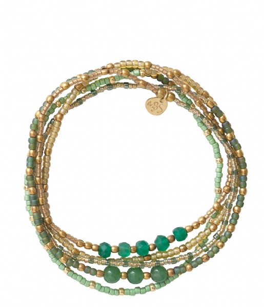 A Beautiful Story Bracelet Together Aventurine Gold plated green