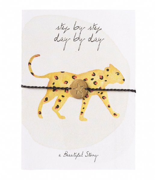 A Beautiful Story Bracelet Jewelry Postcard Leopard Gold colored