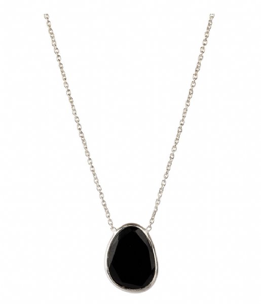 A Beautiful Story Necklace Tender Black Onyx Sterling Necklace silver plated (22846)