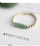 A Beautiful Story Ring Beauty Aventurine Gold Plated Ring S/M gold plated (BL23275)