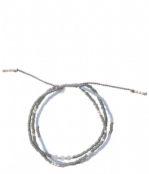 A Beautiful Story Bracelet Gentle Blue Lace Agate Silver Plated Bracelet zilver (BL22579)