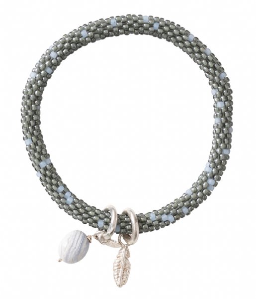 A Beautiful Story Bracelet Jacky Multi Color Blue Lace Agate Silver Plated Bracelet silver plated (BL22585)