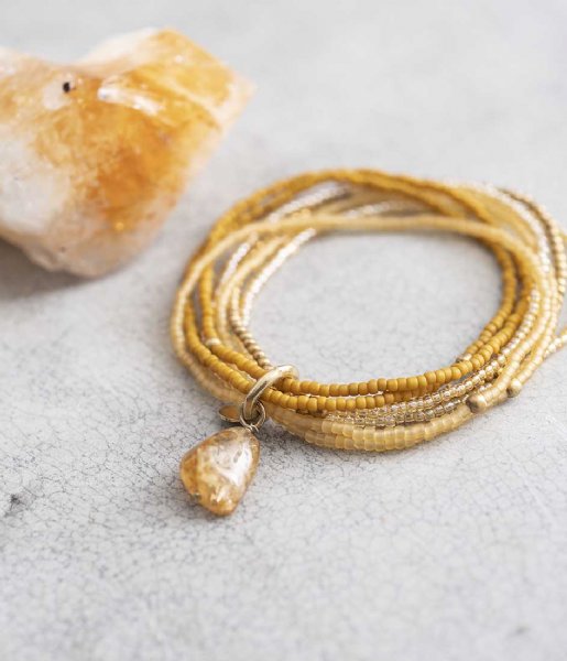 A Beautiful Story Bracelet Nirmala Citrine Gold Bracelet goud (BL23053)