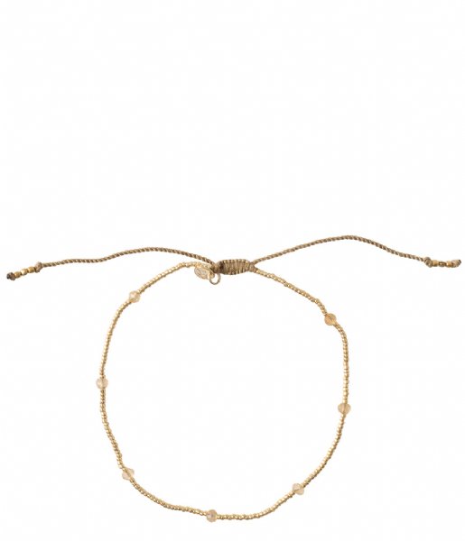 A Beautiful Story  Spring Citrine Gold Anklet goud (BL25159)