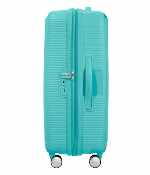 American Tourister Hand luggage suitcases Soundbox Spinner 55/20 Expandable Poolside Blue (8864)