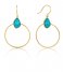 Ania Haie Earring AH E014-02G 925 Sterling Zilver Mineral Glow Zilver geelgoudverguld