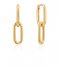 Ania Haie Earring AH E021-01G 925 Sterling Zilver Chain Reaction Zilver geelgoudverguld