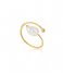 Ania Haie Ring AH R019-01G 925 Sterlin Zilver Pearl of Wisdom Rin Gold colored
