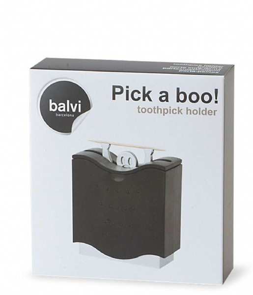 Balvi Kitchen Toothpick holder Pick A Boo Black
