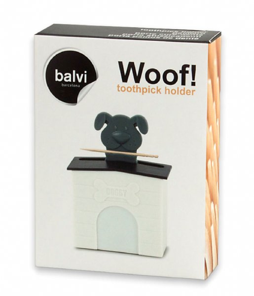 Balvi Kitchen Toothpick holder Woof! Black