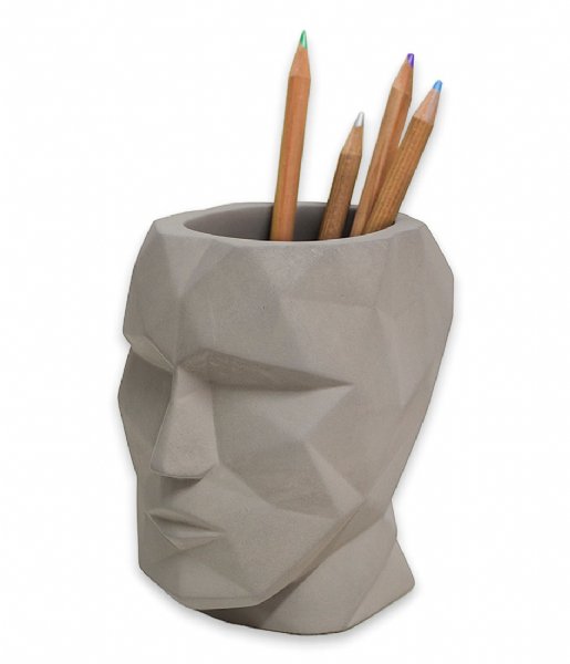 Balvi Decorative object Pen Holder The Head Gray