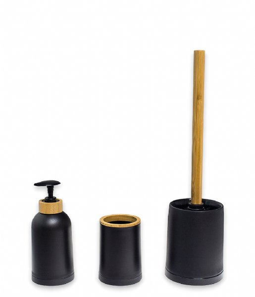 Balvi Decorative object Bathroom Set Zen 3x Black